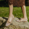 Dame ballerinasko 1369 beige kombineret lifestyle