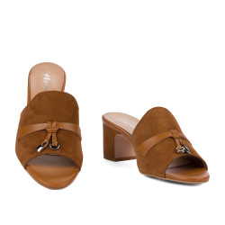 Damesandaler 1367 camel ruskind