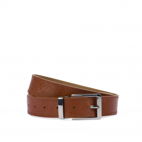 Damebælte 26cm brun saffiano