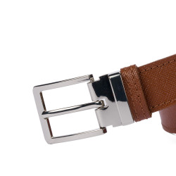 Damebælte 26cm brun saffiano