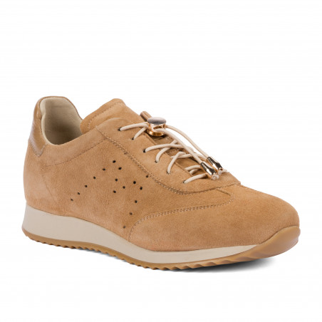 Damesneakers 6104 bufo karamel kombineret