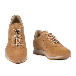 Damesneakers 6104 bufo karamel kombineret