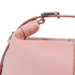 Damehåndtaske 037-1g 01 ruskind baby pink