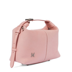 Damehåndtaske 037-1g 01 ruskind baby pink